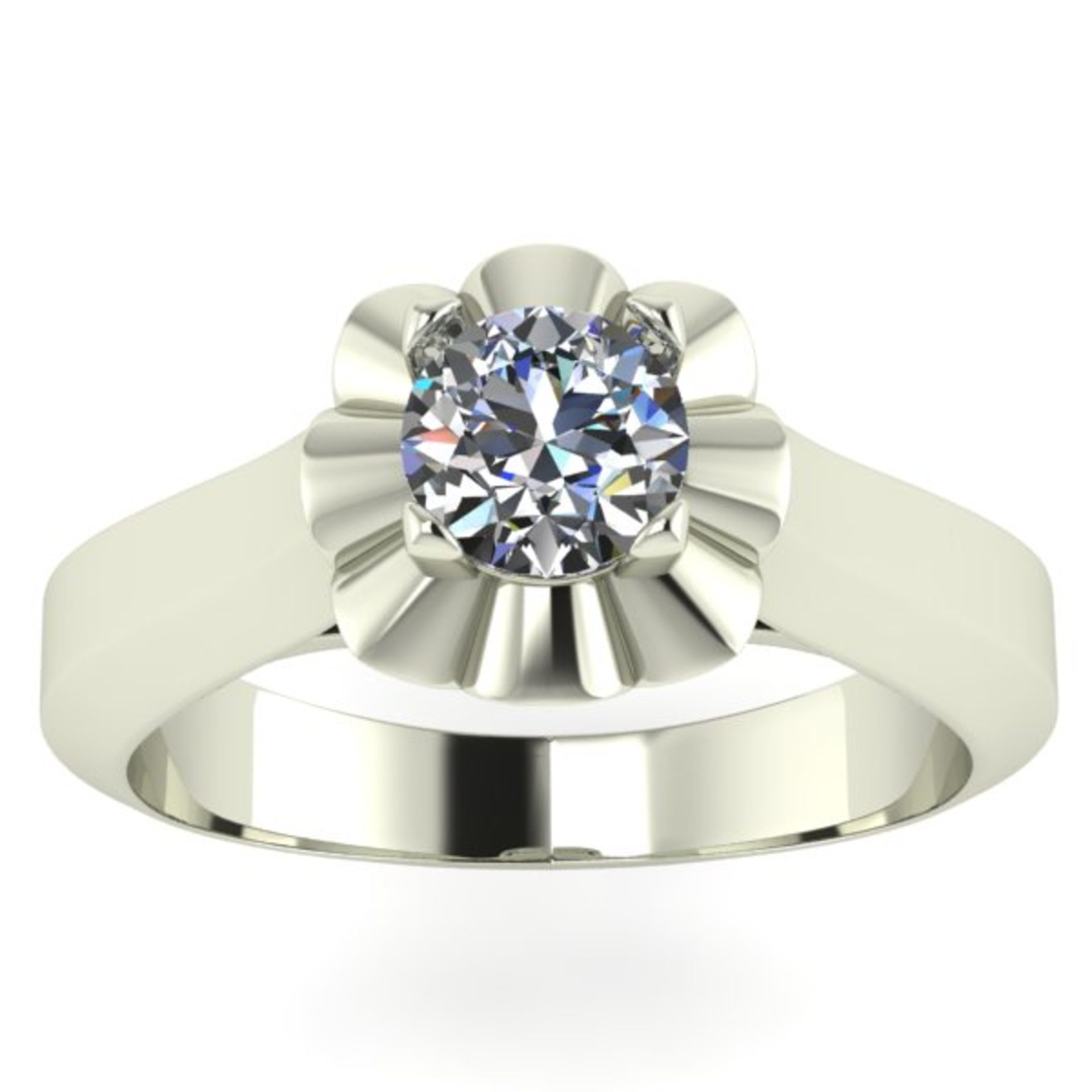14 K / 585 White Gold Diamond Ring - Image 2 of 4