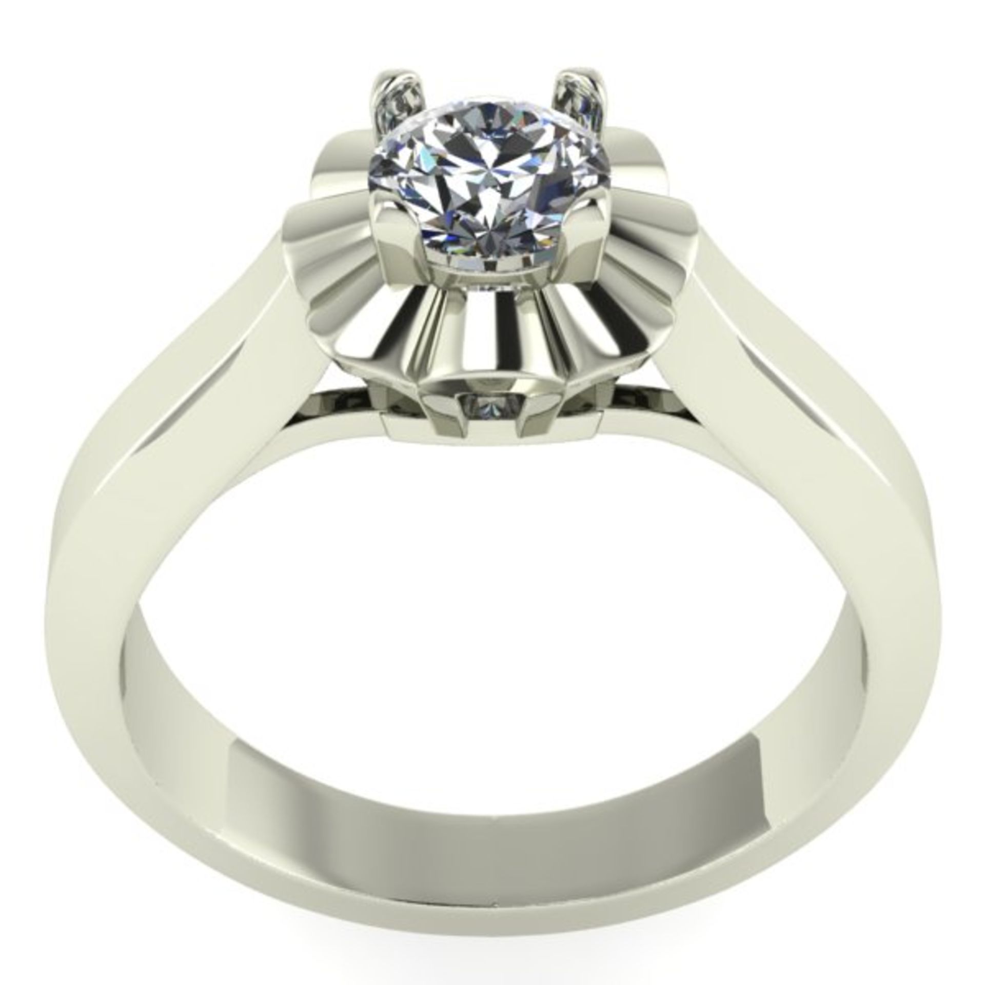 14 K / 585 White Gold Diamond Ring - Image 3 of 4