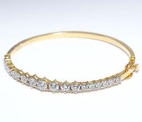 IGI Certified 14 K / 585 Yellow Gold Solitaire Diamond Bracelet