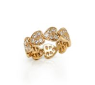 Cartier 18k Yellow Gold Diamond Heart Ring
