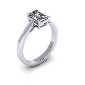 An New 0.66 carat Emerald Cut diamond Ring