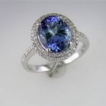 A "Fully Restored Tanzanite and Diamond Cluster