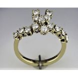 A Pretty Diamond Bow Style Diamond Ring
