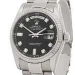 Rolex Day-Date 18K White Gold - 118239