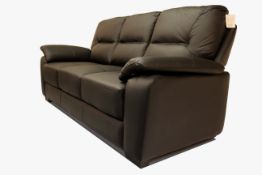 Brand new and boxed Stamford Black Leather 3 Seater Sofa