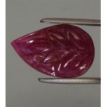 IGI Certified 15.86 ct. Ruby Carved - BURMA