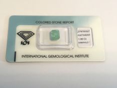 1.80ct Natural Emerald with IGI Certificate