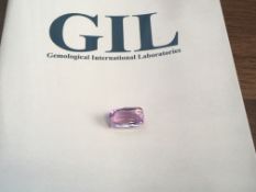 5.44ct Natural Kunzite with GIL Certificate