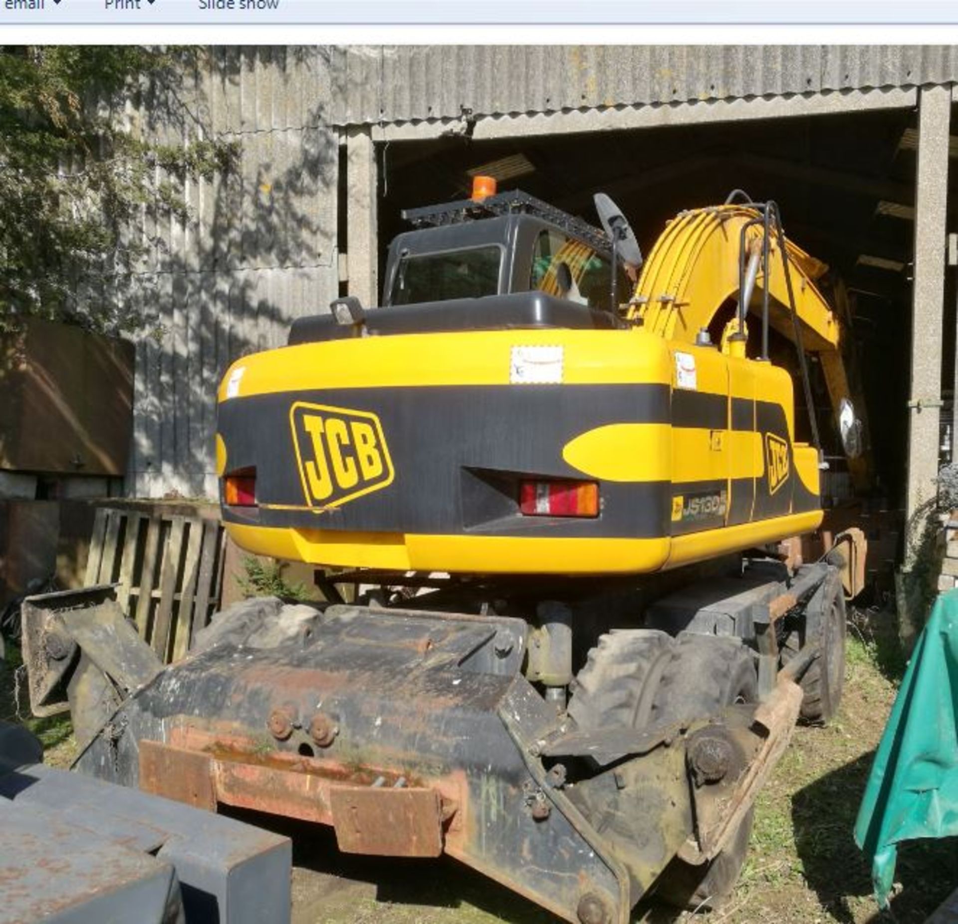 JCB JS130W complete with Macpactor compaction wheel. - Bild 3 aus 7