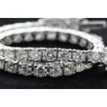 18ct White Gold Tennis Diamond Bracelet 7.14