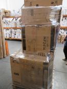 (R69) PALLET TO CONTAIN 15 ITEMS OF VARIOUS BATHROOM STOCK TO INCLUDE BACK TO WALL TOILET UNITS, OAK