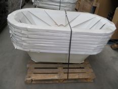 (C31) Pallet To Contain 8 X Brand New Freestanding Baths Size: 1600X750Mm. Rrp £600 Each, Giving