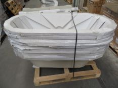 (C32) Pallet To Contain 10 X Brand New Freestanding Baths Size: 1600X750Mm. Rrp £600 Each, Giving