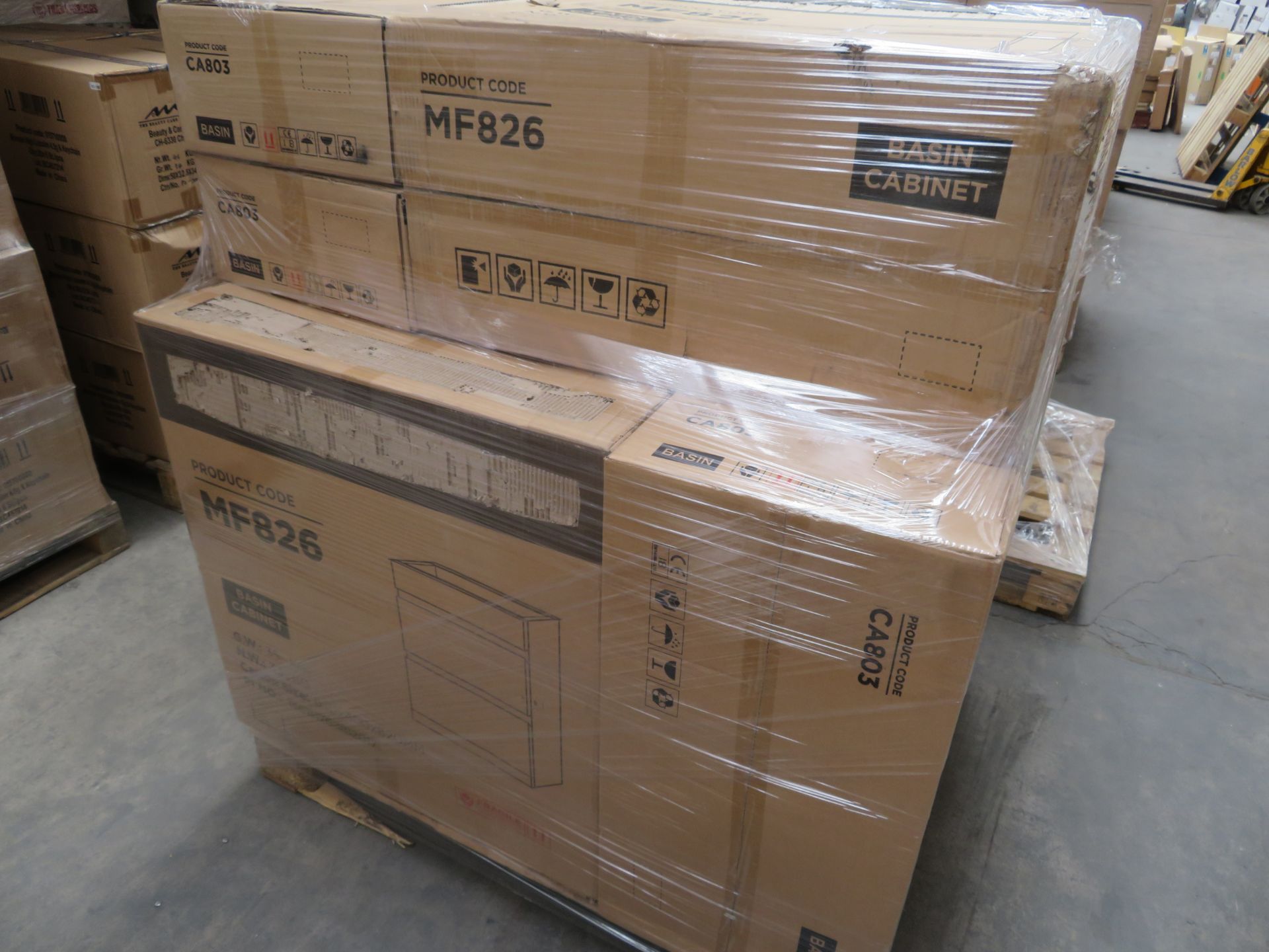 (C3) Pallet To Contain 4 X Brand New 800Mm Trent High Gloss White Double Drawer Basin Cabinet - - Image 6 of 7