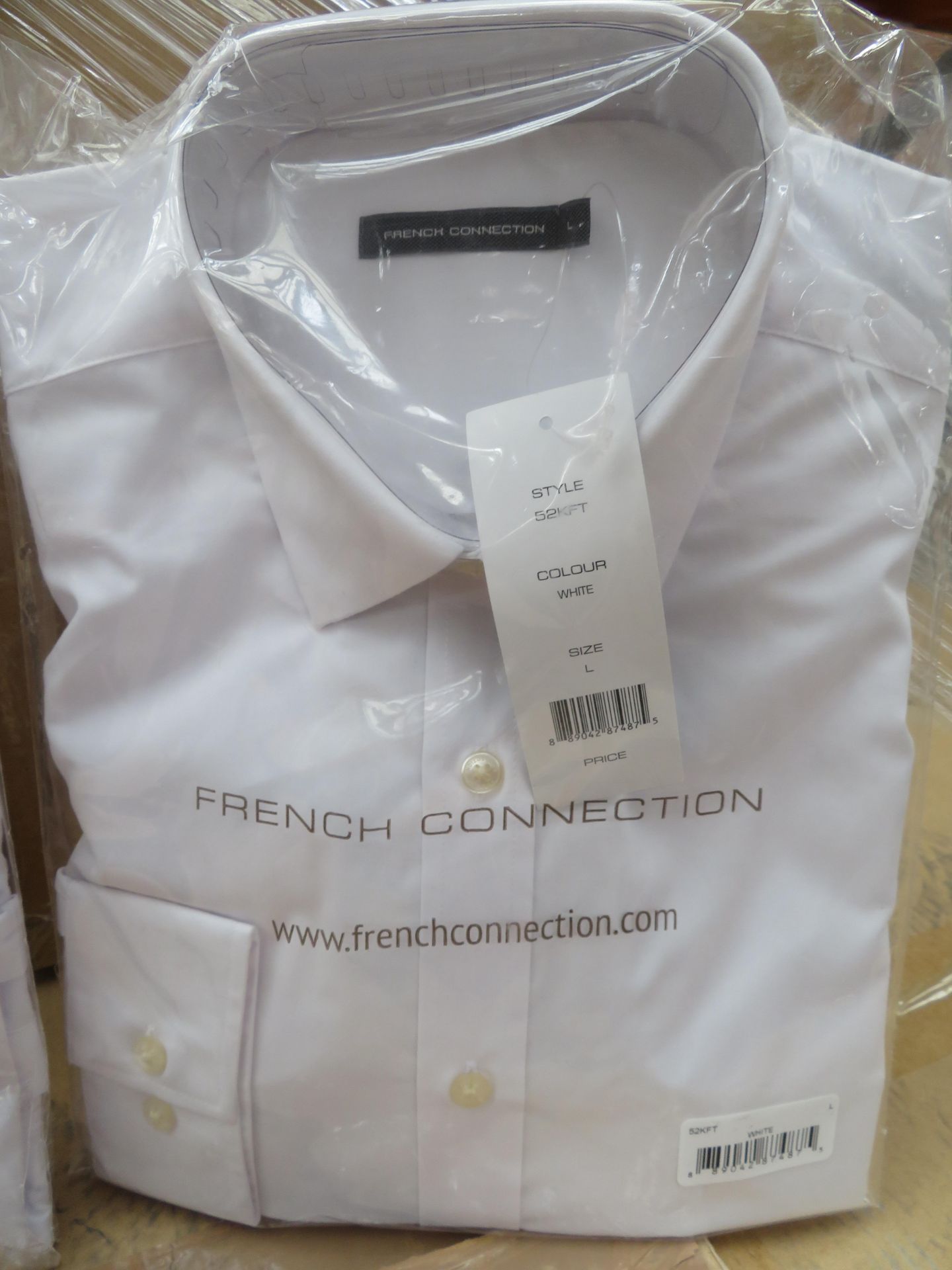 20 x Brand New French Connection Formal White Long Sleeve Shirts in Various Sizes. Huge Re-Sale - Image 2 of 4