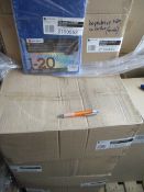 100packs of 1-20 tabbed dividers in carton brand new sealed rrp £1/pack rrp £100 / carton