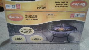 1PC IN LOT - Brand new GARDECO CASSIO FIRE BOWL IN ENAMEL BLACK - 76cm - RRP - £89.99 - THERE IS 1pc