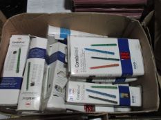 Quantity of brand new binding strip spines various sizes in carton large amount in box