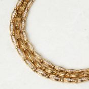 Tiffany & Co. 18k Yellow Gold Diamond Three Strand Necklace