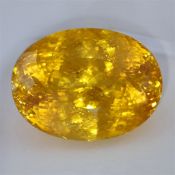 GIA Cert. 52.90 ct. Untreated Yellowish Orange Sapphire