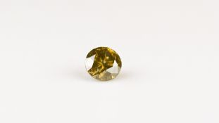 GIA Certified 3.51ct Fancy Brown-Greenish Yellow Brilliant Cut Loose Natural Diamond