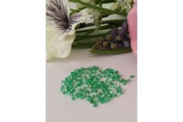 An Amazing Collection IGLI Certified 9.05 Cts 175 pieces Natural Zambian Emeralds - Sparkling Green