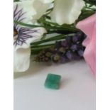 AGI Certified Tourmaline Gemstone - 5.11 Cts - Green - Square Cut