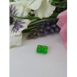 AGI certified Quartz Gemstone - 8.13 Cts - Green - Emerald cut