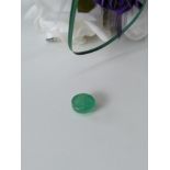 AGI Certified - A Fantastic Oval Cabochon 8.11 Carat Colombian Emerald. A Natural Emerald
