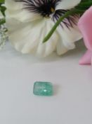 AGI Certified Quartz Gemstone - 4.19 Cts - Emerald cut - Very nice Ripple and polka dot Inclusions