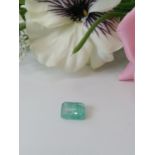 AGI Certified Quartz Gemstone - 4.19 Cts - Emerald cut - Very nice Ripple and polka dot Inclusions