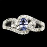 A Beautiful natural Tanzanite gemstone Ring - IF/ VVS Clarity - Transparent