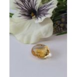 An Amazing Natural Brazilian Citrine Gemstone - 12.55 Cts - VS Clarity - Facetted Oval Cut