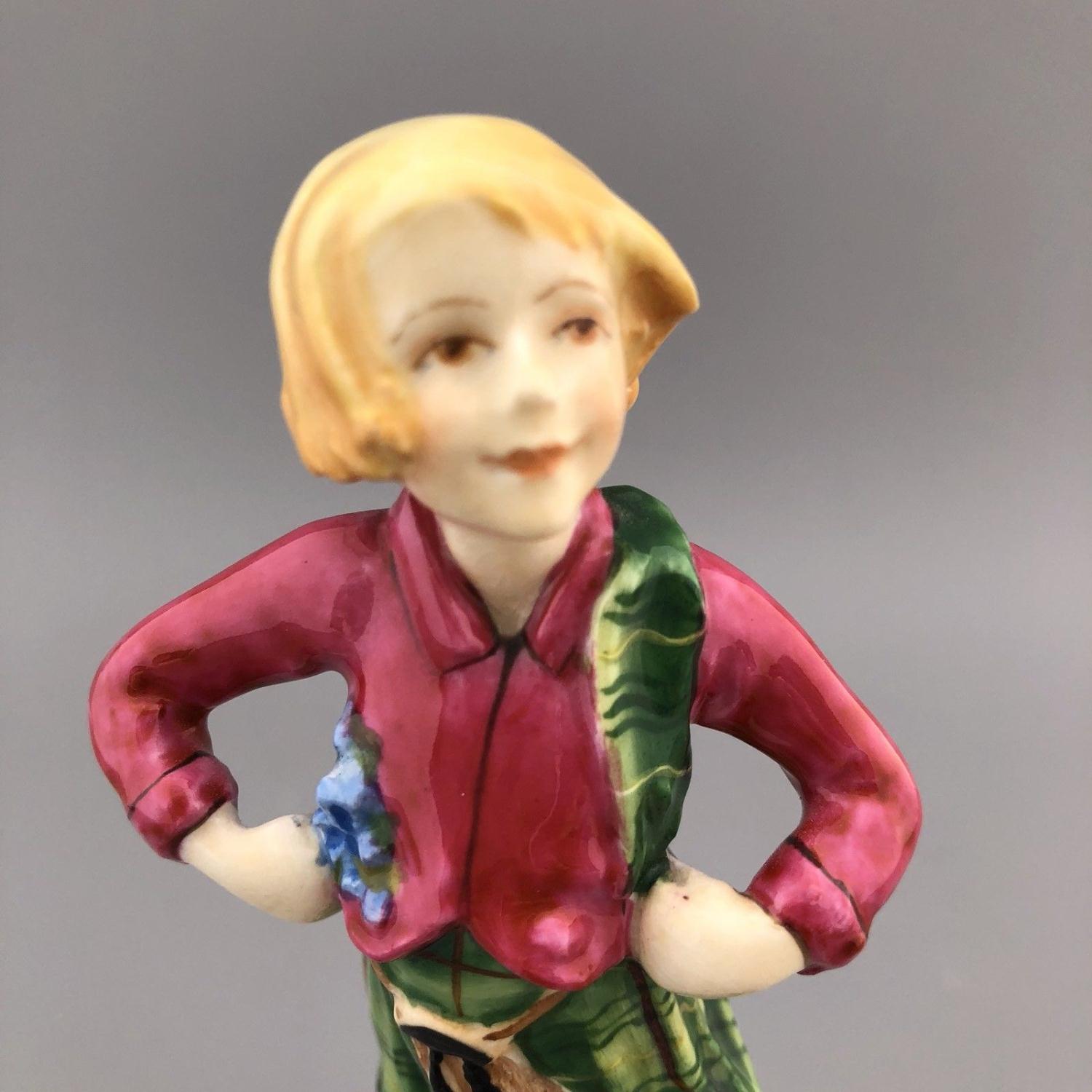 Rare 1930s Royal Worcester Porcelain Children of the Nations Figurine SCOTLAND - Image 2 of 6