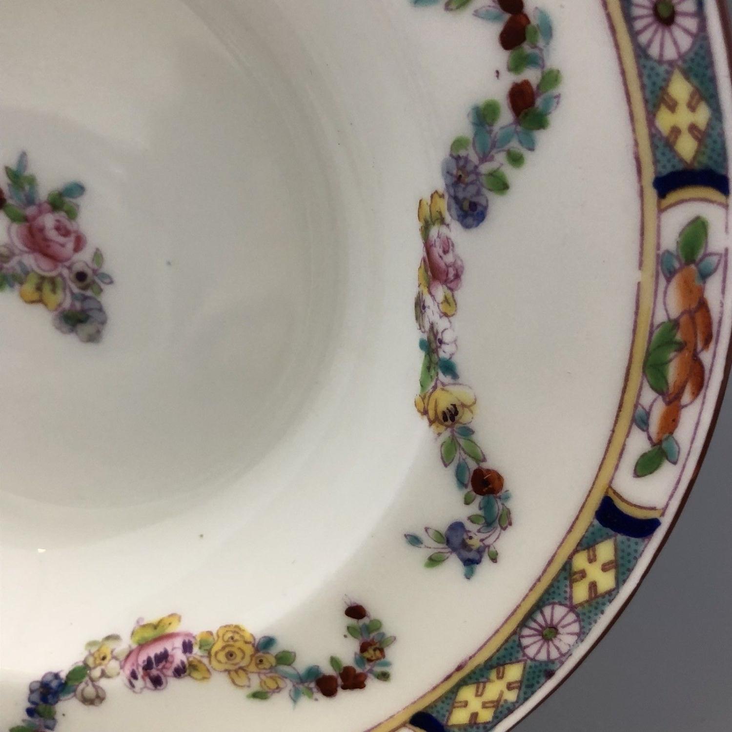 Minton porcelain shallow bowl dish - Pretty Rose Floral Swags A4807 - Image 2 of 4