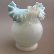 Victorian Milk Glass Globular Vase
