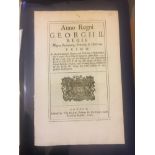 Early 18th Century Black Letter Act of Parliament King George II 1728 London