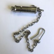 J Hudson Co RAF Military issue Police Whistle and Chain Broad Arrow 973-7001
