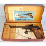 Boxed, 1953-83, West German, Walther LP 53 Break Action .177 Calibre Air Pistol With Accessories.