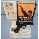 Boxed, 1974 Webley Premier 'E' Series .22 Calibre Air Pistol. AI 589. AI 589 The Webley Premier '