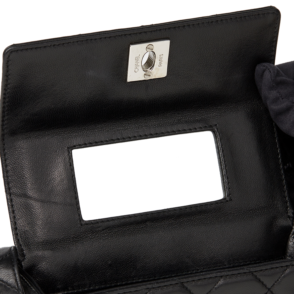 Black Quilted Lambskin Vintage Mini Flap Bag - Image 7 of 11