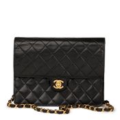 Black Quilted Lambskin Small Classic Single Flap Bag