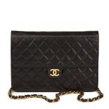 Black Quilted Medium Vintage Classic Single Flap Bag