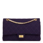Violet Quilted Jersey Fabric 2.55 Reissue 226 Double Flap Bag