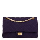 Violet Quilted Jersey Fabric 2.55 Reissue 226 Double Flap Bag