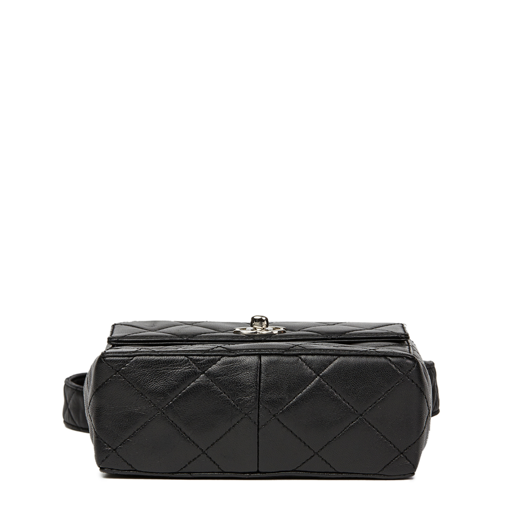Black Quilted Lambskin Vintage Mini Flap Bag - Image 4 of 11