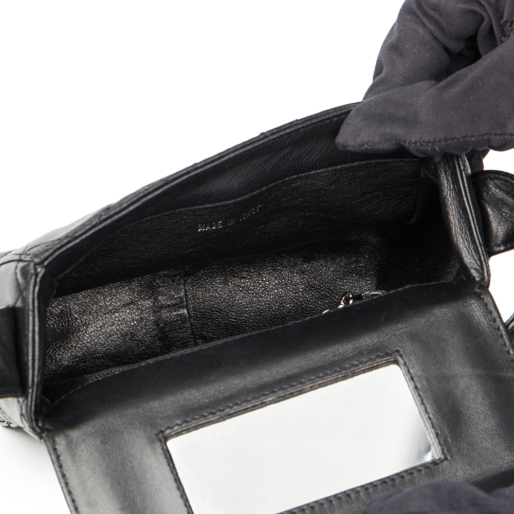 Black Quilted Lambskin Vintage Mini Flap Bag - Image 9 of 11