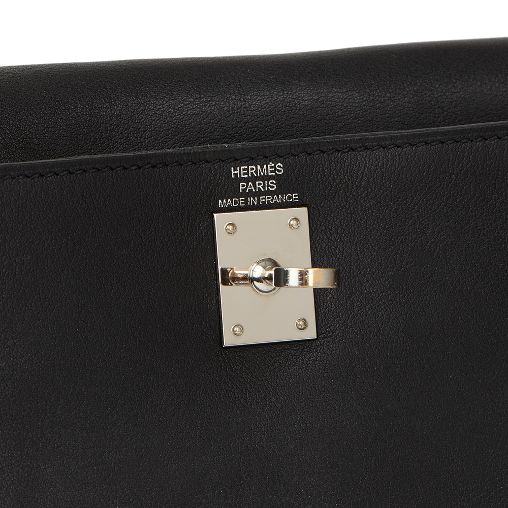 Hermès Black Swift Leather Kelly Danse - Image 7 of 10