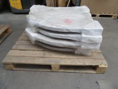 (C30) Pallet To Contain 5 X Brand New 900X760Mm Quadrant Lightweight Stone Resin Shower Trays.