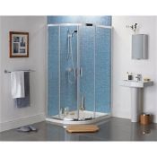 Aqualux Offset Quadrant Shower Enclosure Walk in Glass Corner Cubicle Door 6mm Comes in 2 boxes -